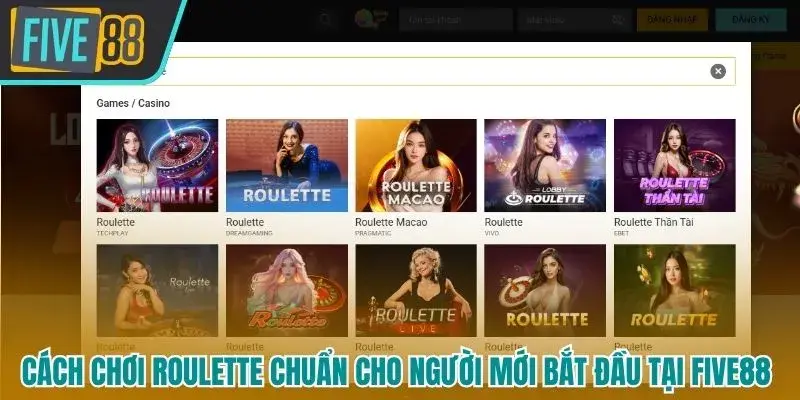 Cách chơi Roulette Five88
